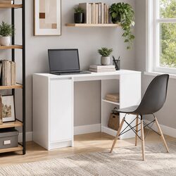 Engineered Wood Office Desk with Ample Storage