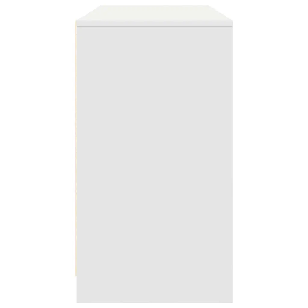 Desk Workstation Storage Engineered Wood 120cm White
