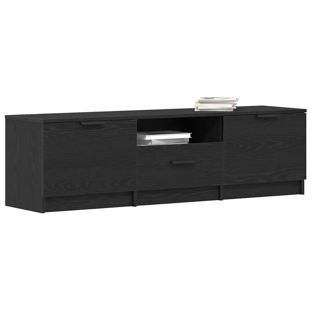 TV Cabinet Modern Storage Unit 140cm Black