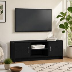 Engineered Wood TV Cabinet Black Oak 102x30x37.5cm