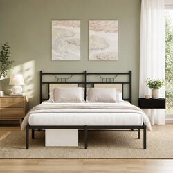 Wall-Mounted Floating Nightstand Storage Cabinet in Brown