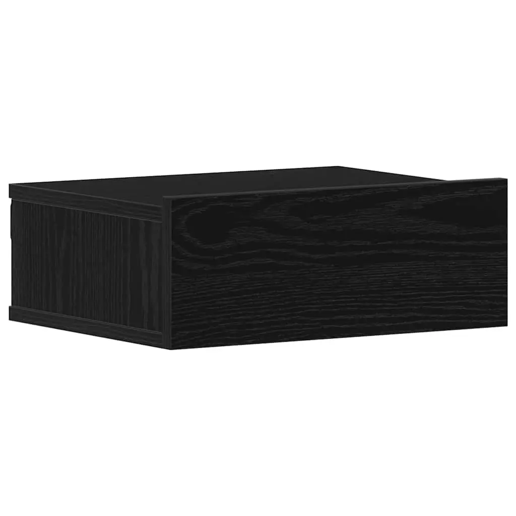 Floating Nightstand Space-Saving Wall-Mounted Storage Cabinet 40 x 32 x 15 cm Brown