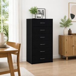 Functional Sideboard Cabinet in Black Oak with 6 Drawers