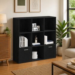 Book Cabinet with 7 Compartments and 2 Doors