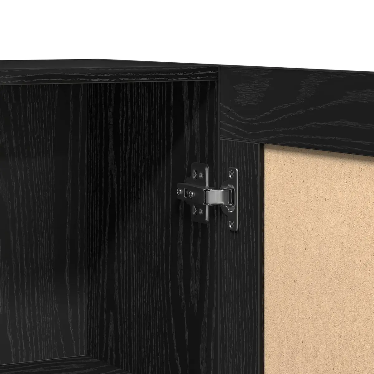 Sideboard Engineered Wood Storage Cabinet Minimalist 120x30.5x70cm Black