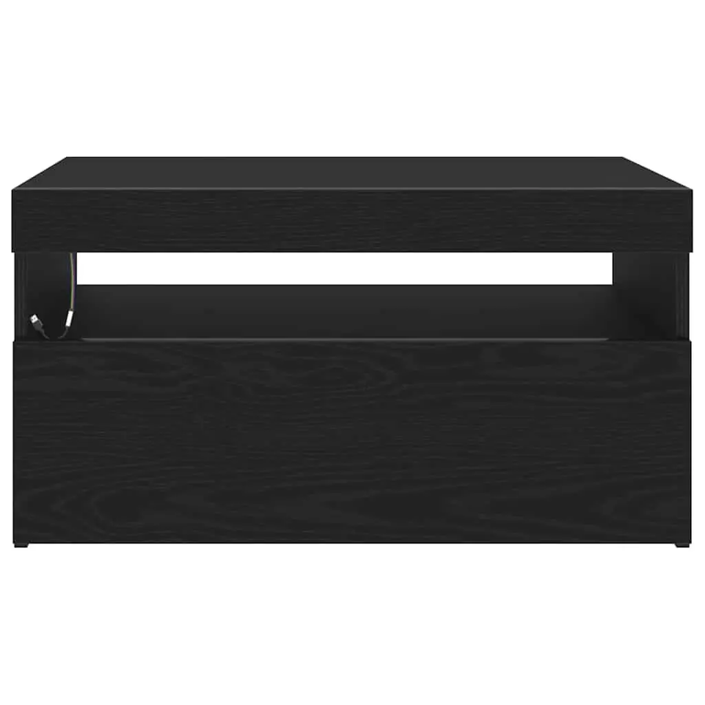 TV Cabinet Lowboard Storage Unit Modern 2 Piece Black 75 x 35 x 40 cm