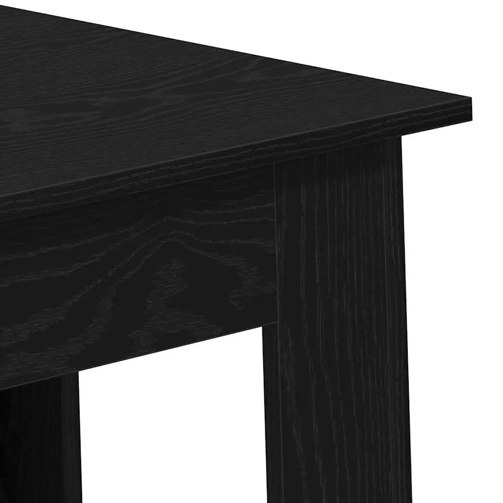 Bar Table Modern Minimalist Storage Engineered Wood Black Oak 102x50x1035cm