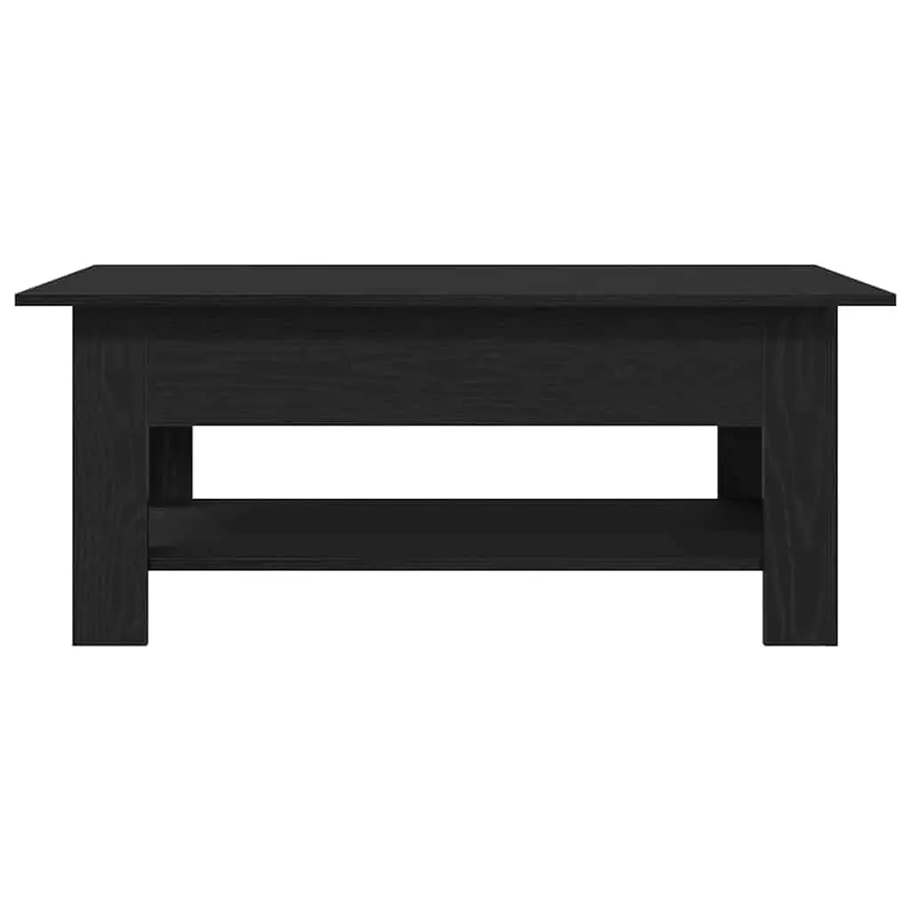 Coffee Table Black Oak Modern Living Room Storage Accent Engineered Wood 102cm