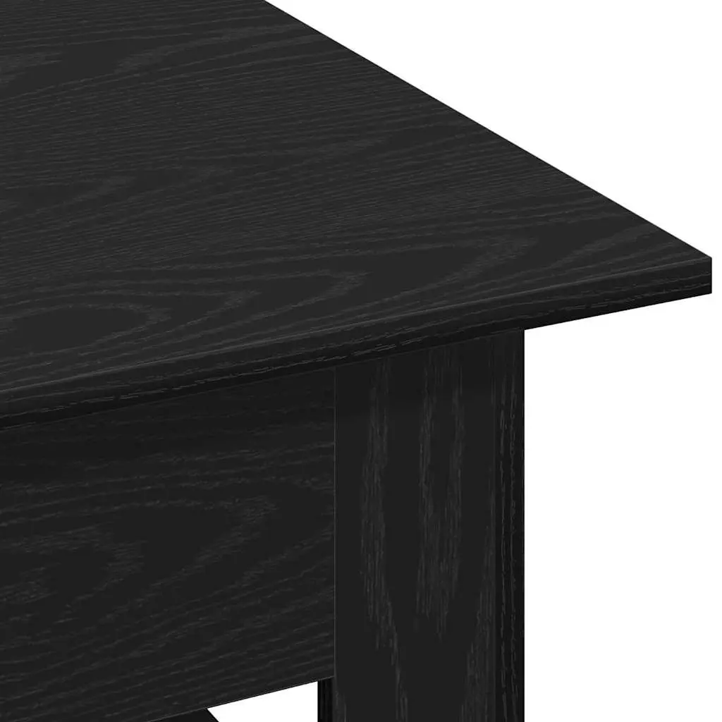 Coffee Table Black Oak Modern Living Room Storage Accent Engineered Wood 102cm
