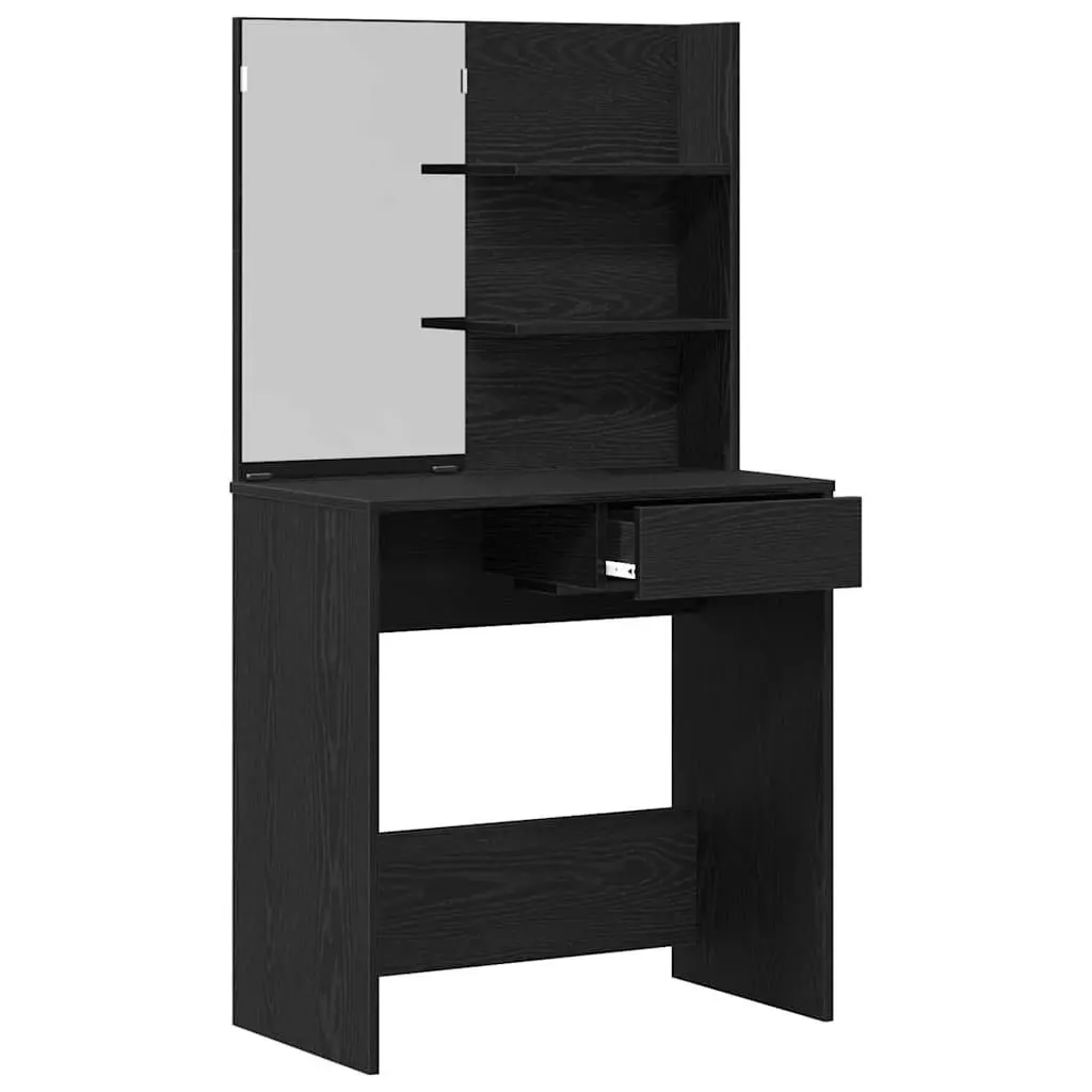 Dressing Table Modern Convenience Black Oak 74.5 x 40 x 141 cm