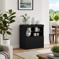 Black LED Sideboard with RGB Lights, 60.5 x 37 x 67 cm