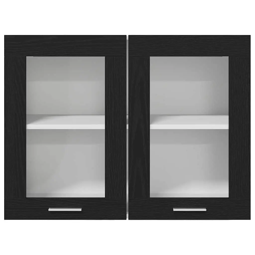 Hanging Cabinet Modern Storage Engineered Wood 80x31x60cm Black Oak