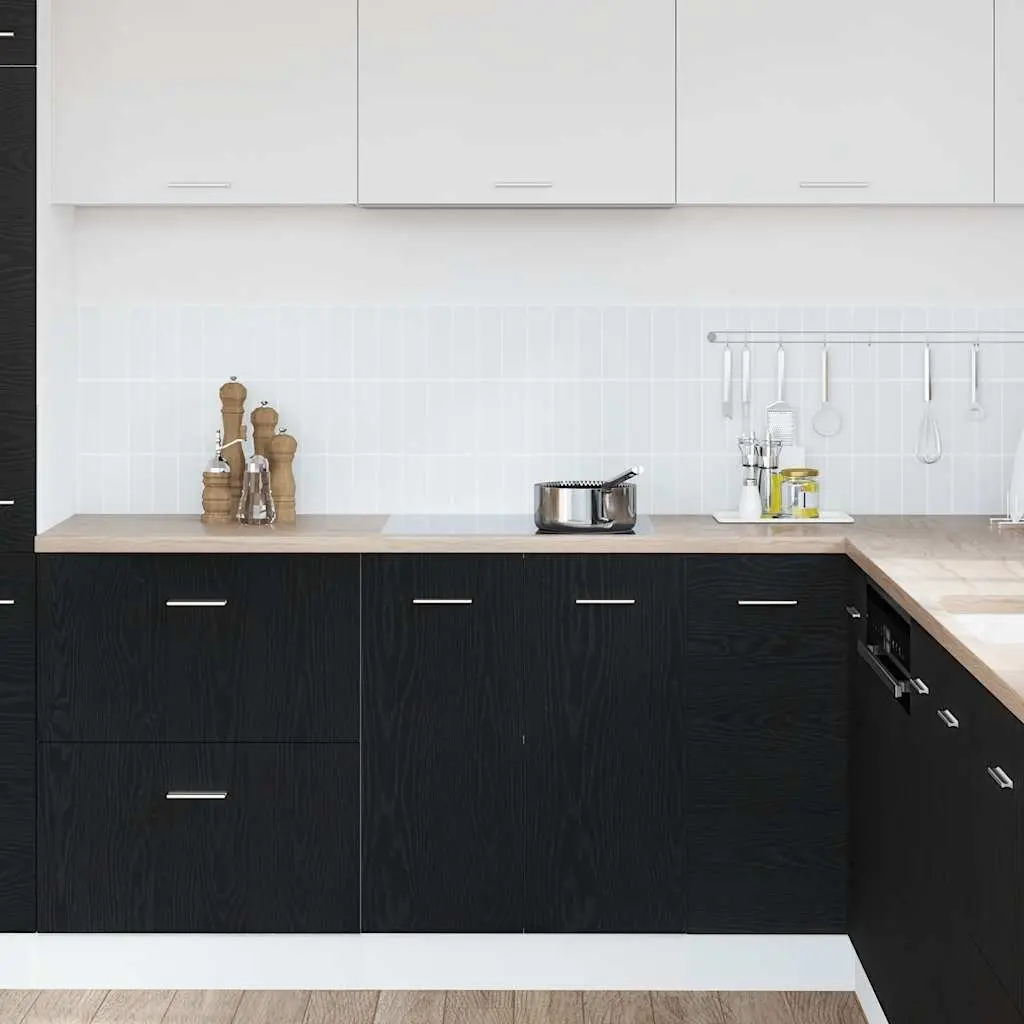 Kitchen Cabinet Engineered Wood Ample Storage 60x46x81.5cm Black Oak