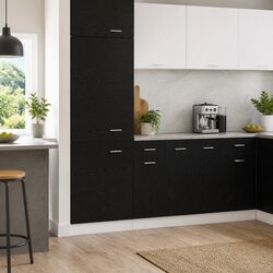 Hanging Kitchen Cabinet Black Oak 30 x 46 x 81.5 cm