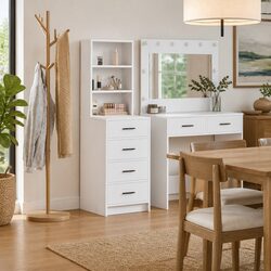 White Highboard Buffet Sideboard Storage Cabinet