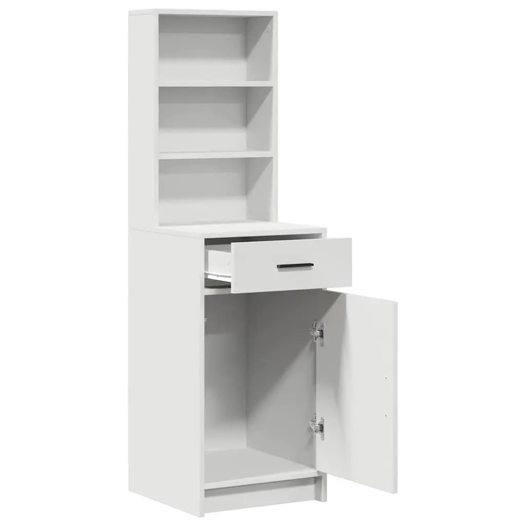 Highboard Storage Cabinet Modern Furniture White 40 x 40.5 x 135cm