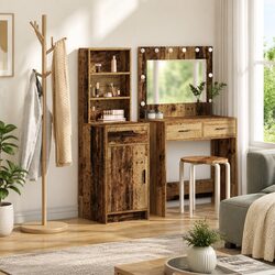 Highboard Storage Cabinet Brown Engineered Wood 40x40.5x135 cm