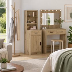 Engineered Wood Highboard Storage Cabinet in Brown