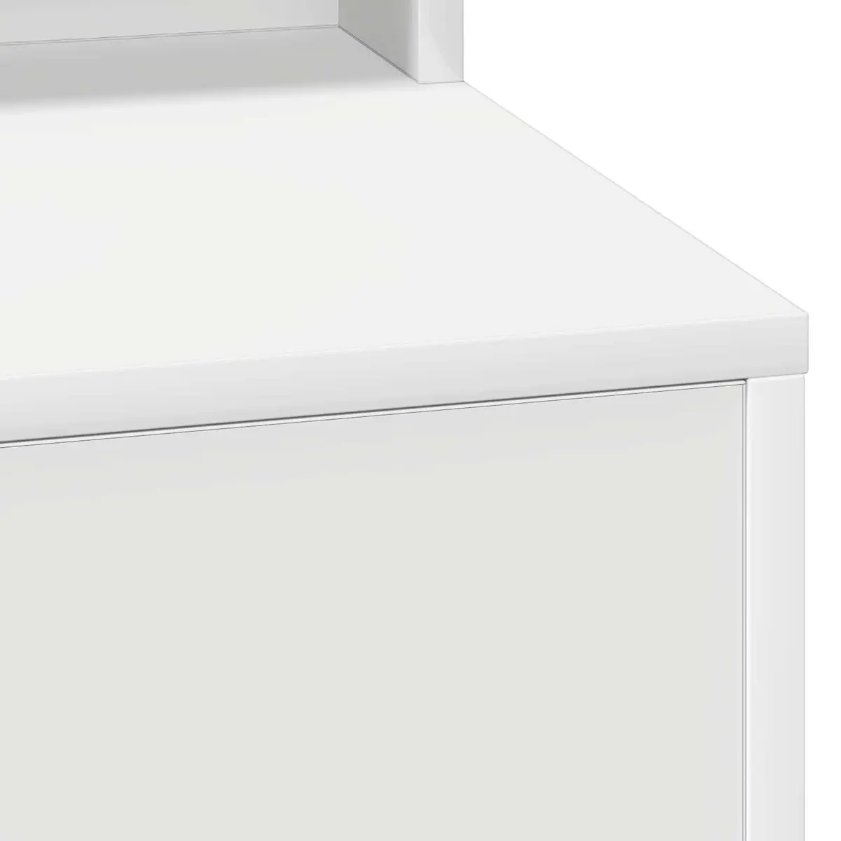 Dressing Table with Integrated Mirror and LED Lights 78.5 x 41 x 135 cm White