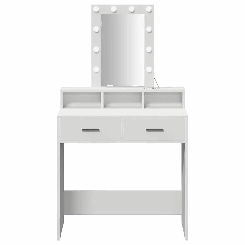 Dressing Table LED Mirror White Bedroom Vanity Unit Storage Drawers