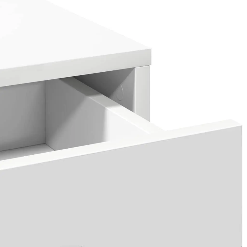 Dressing Table with LED Mirror Lights Drawers USB Charging Port White 100 x 41 x 140 cm