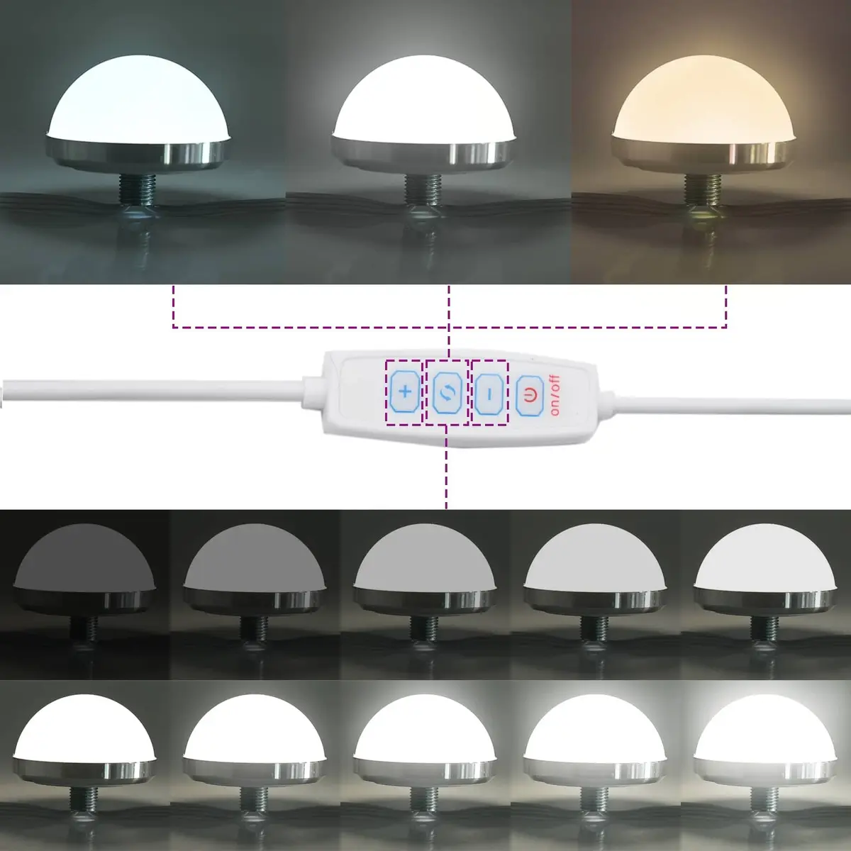 Dressing Table White LED Lights 102cm
