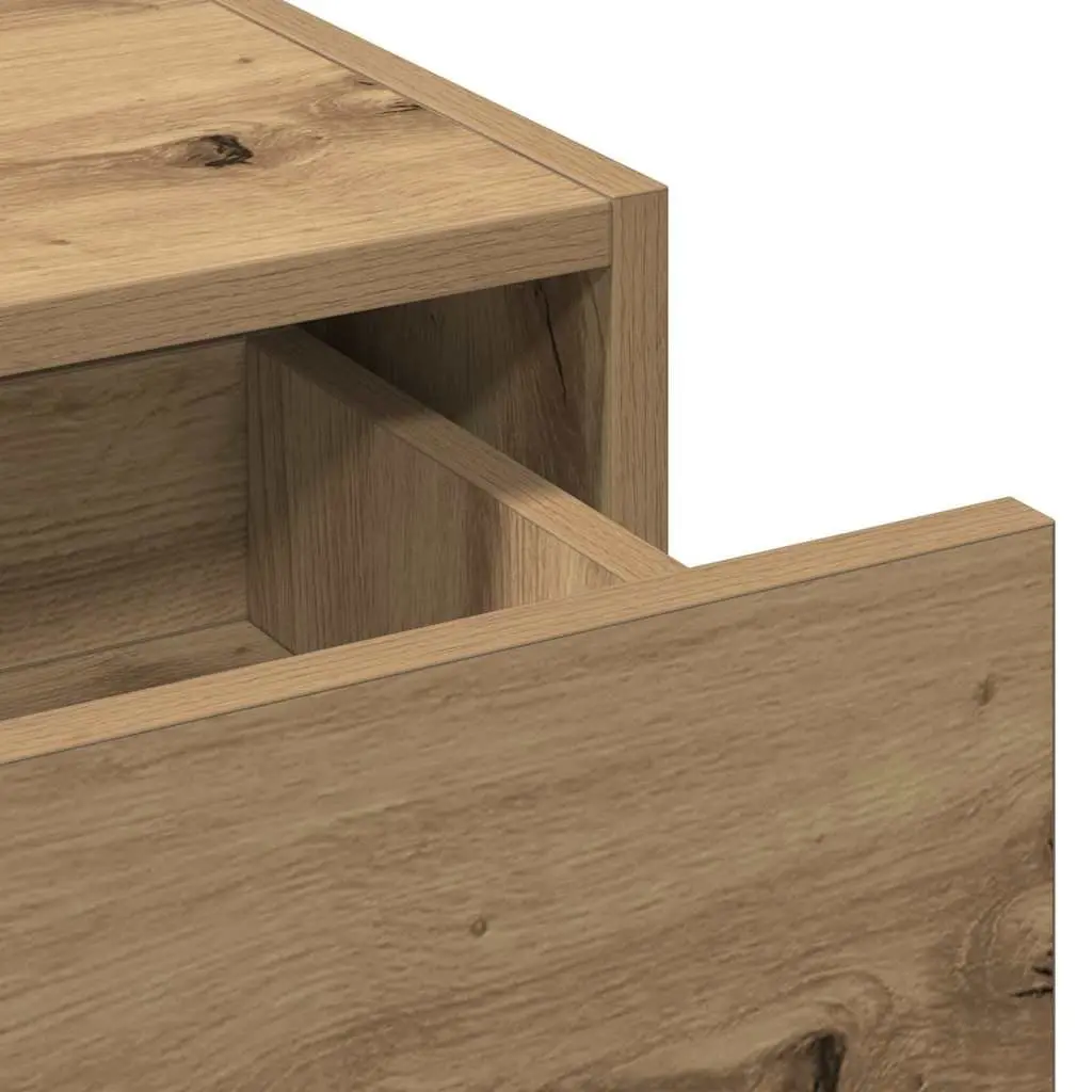 Dressing Table Modern Minimalist Brown Engineered Wood Storage 60 x 40 x 70 cm