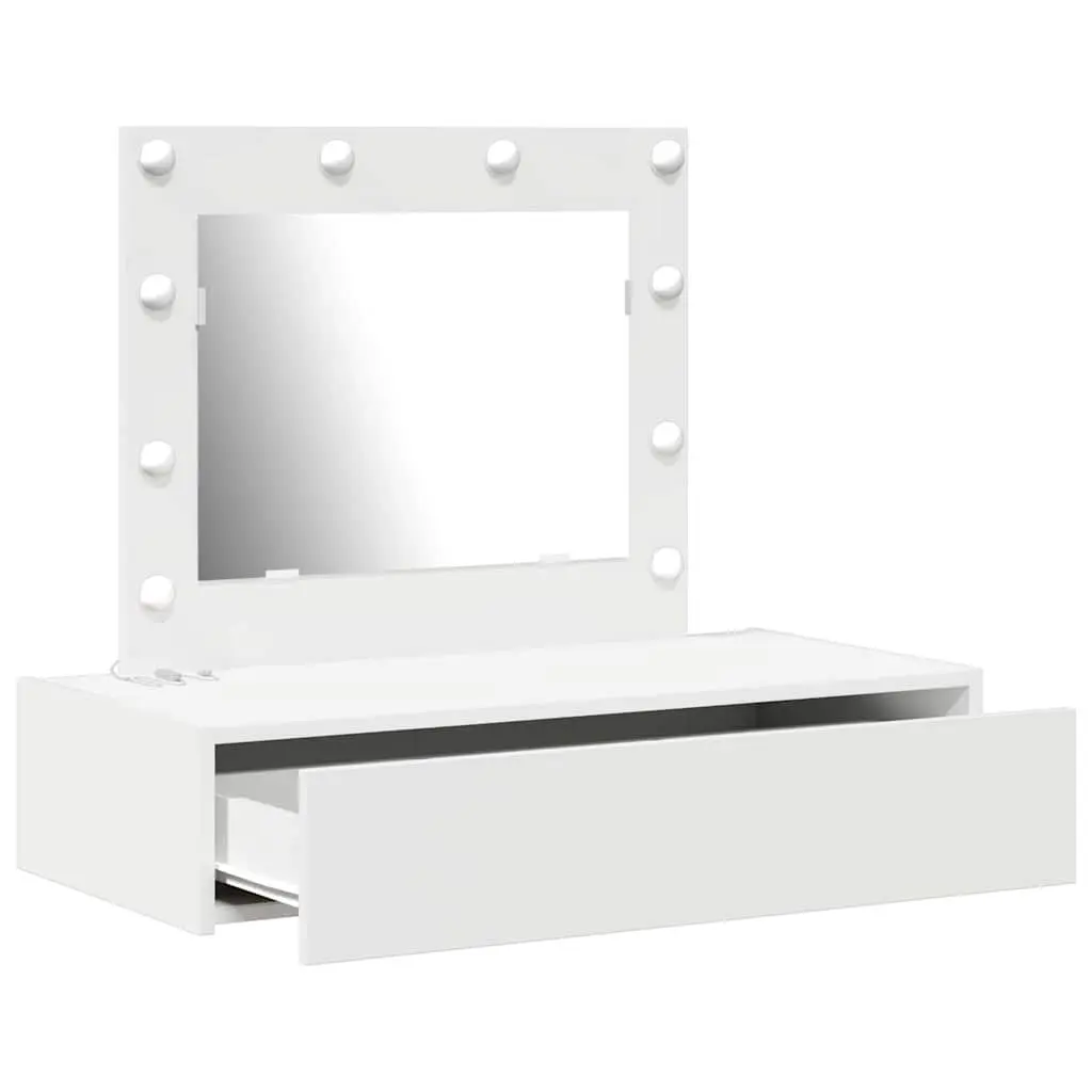Dressing Table White Bedroom Vanity Unit Mirror Drawers Storage 83x40x70cm