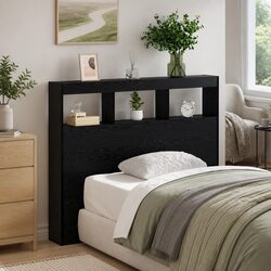 Engineered Wood Headboard with LED and USB Power, 120cm