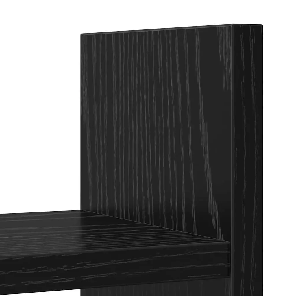 Desk Organiser Engineered Wood Compact Black Oak 50cm