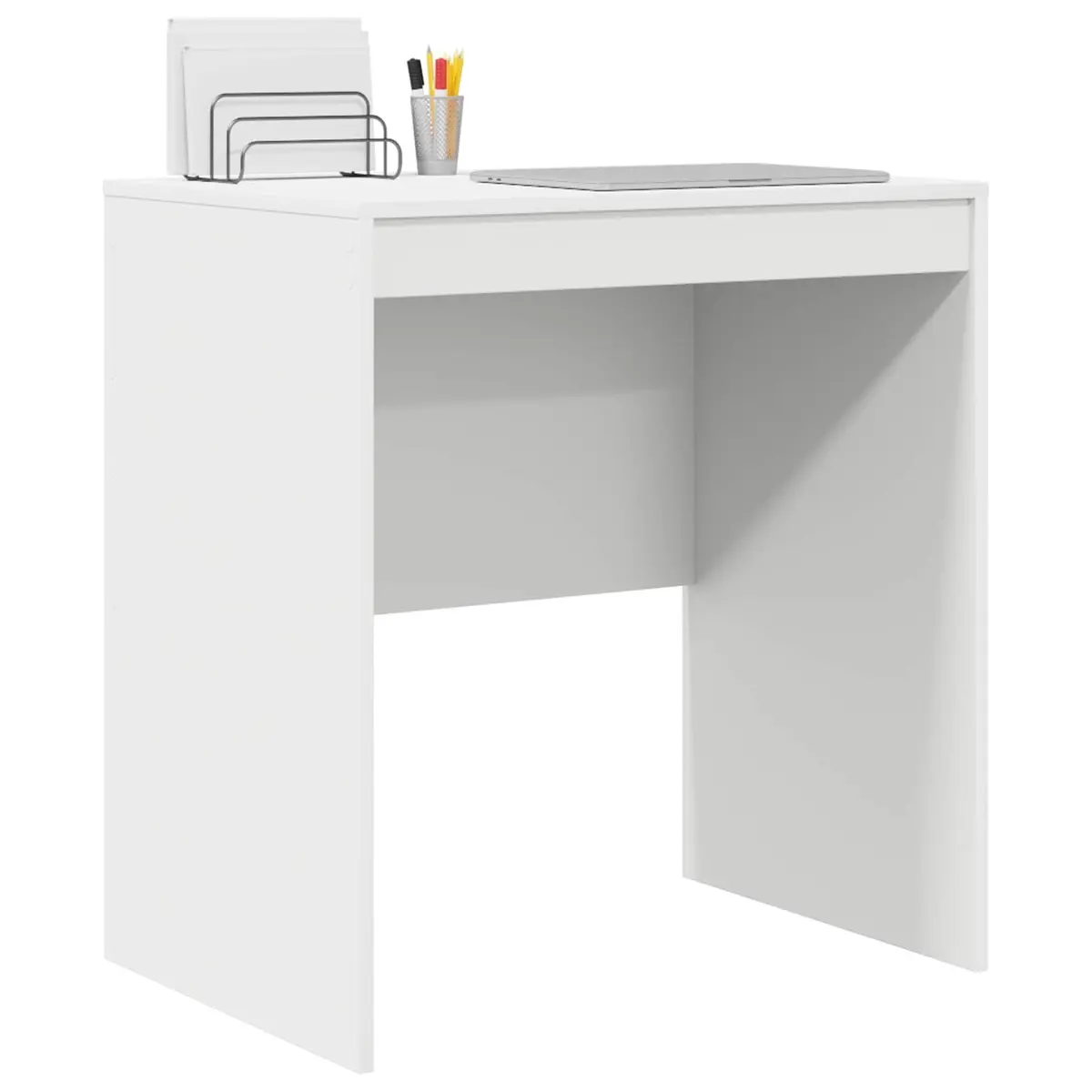 Writing Desk Compact Engineered Wood 70 x 50 x 76 cm White