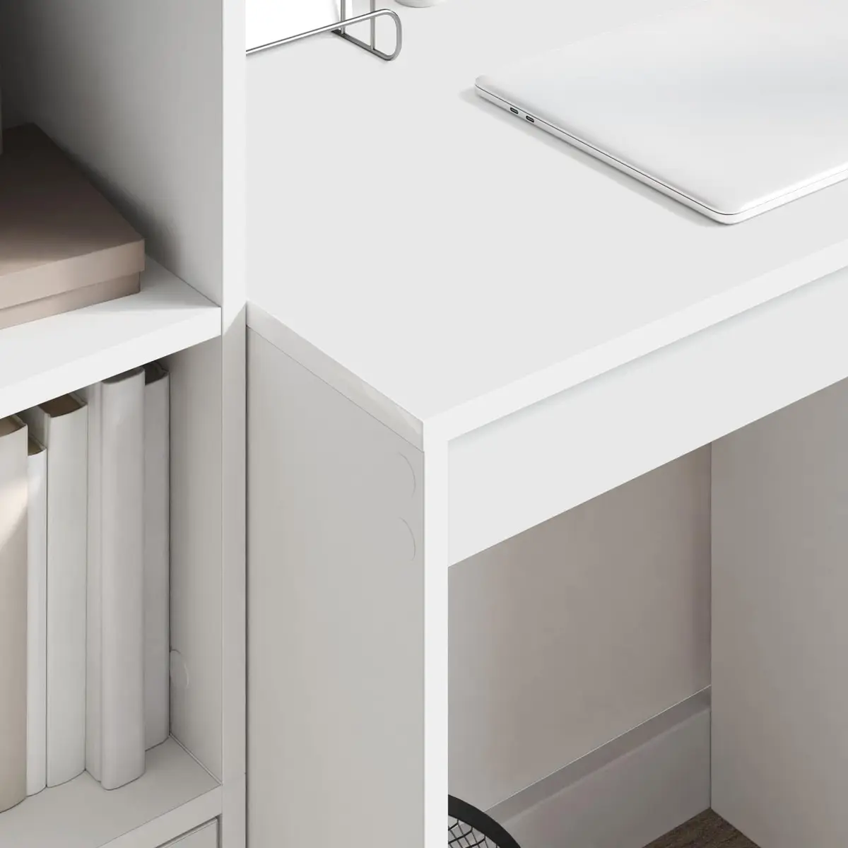 Writing Desk Compact Engineered Wood 70 x 50 x 76 cm White
