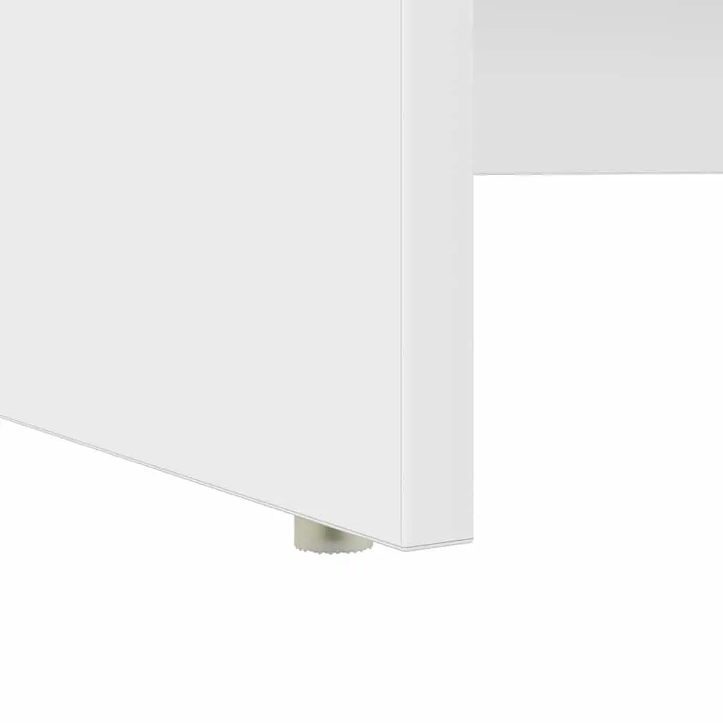 Desk with Drawer Engineered Wood Modern Home Office 120.5 x 44 x 88.5 cm White