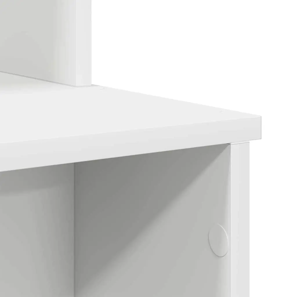 Desk with Drawer Engineered Wood Modern Home Office 120.5 x 44 x 88.5 cm White