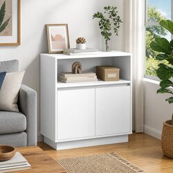 Contemporary White LED Sideboard with Storage