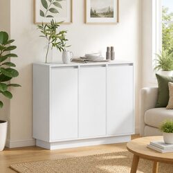LED Sideboard Specifications: White Storage Cabinet