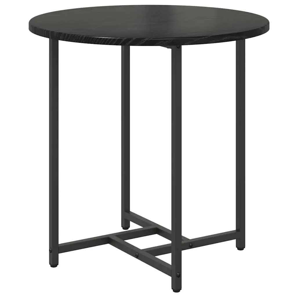 Nesting Side Table Set 2 Pieces Industrial Accent Tables Black