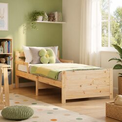 Kids Bed Frame with Fixed Slatted Design 80 x 200 cm