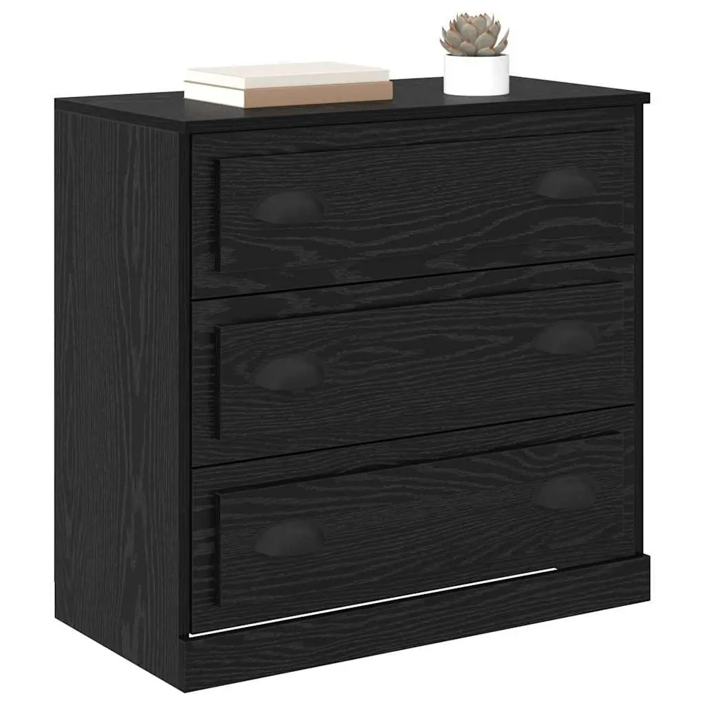 Sideboard Storage Cabinet Engineered Wood 70cm Black