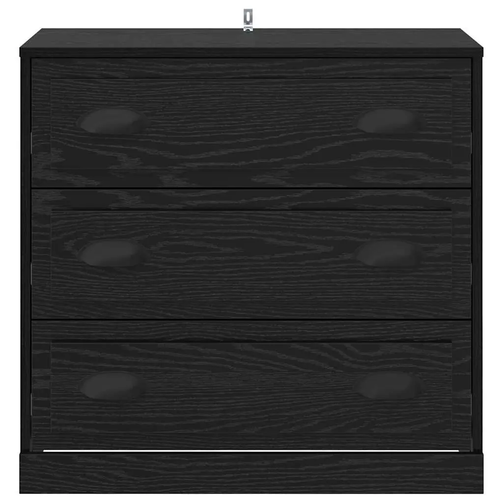 Sideboard Storage Cabinet Engineered Wood 70cm Black
