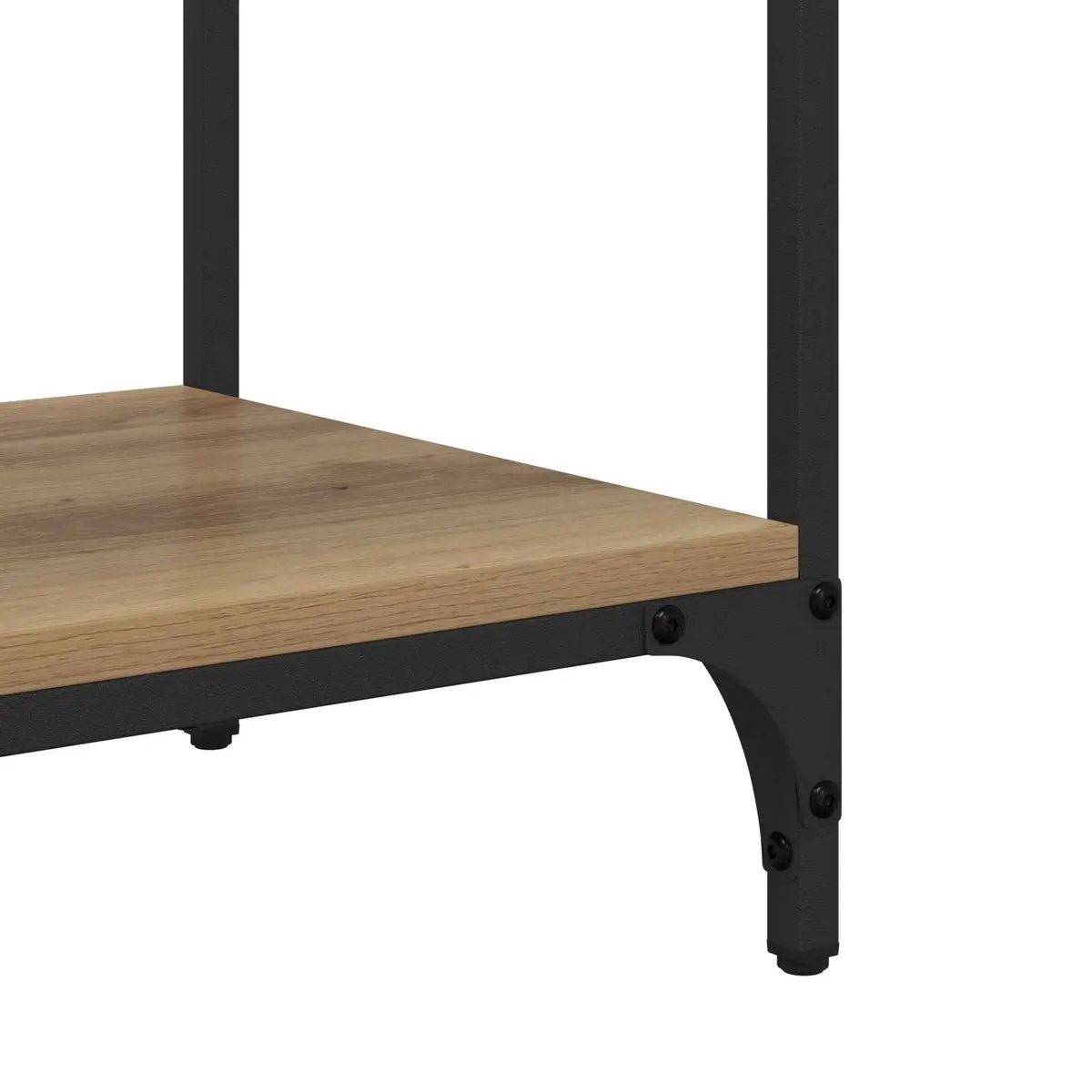 Industrial Console Table with Storage in Brown