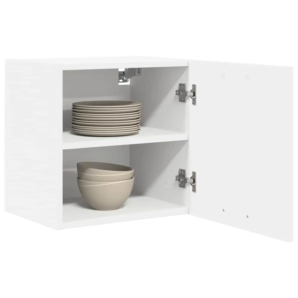 Hanging Cabinet Engineered Wood White Single Door 40x31x40cm Kitchen Storage