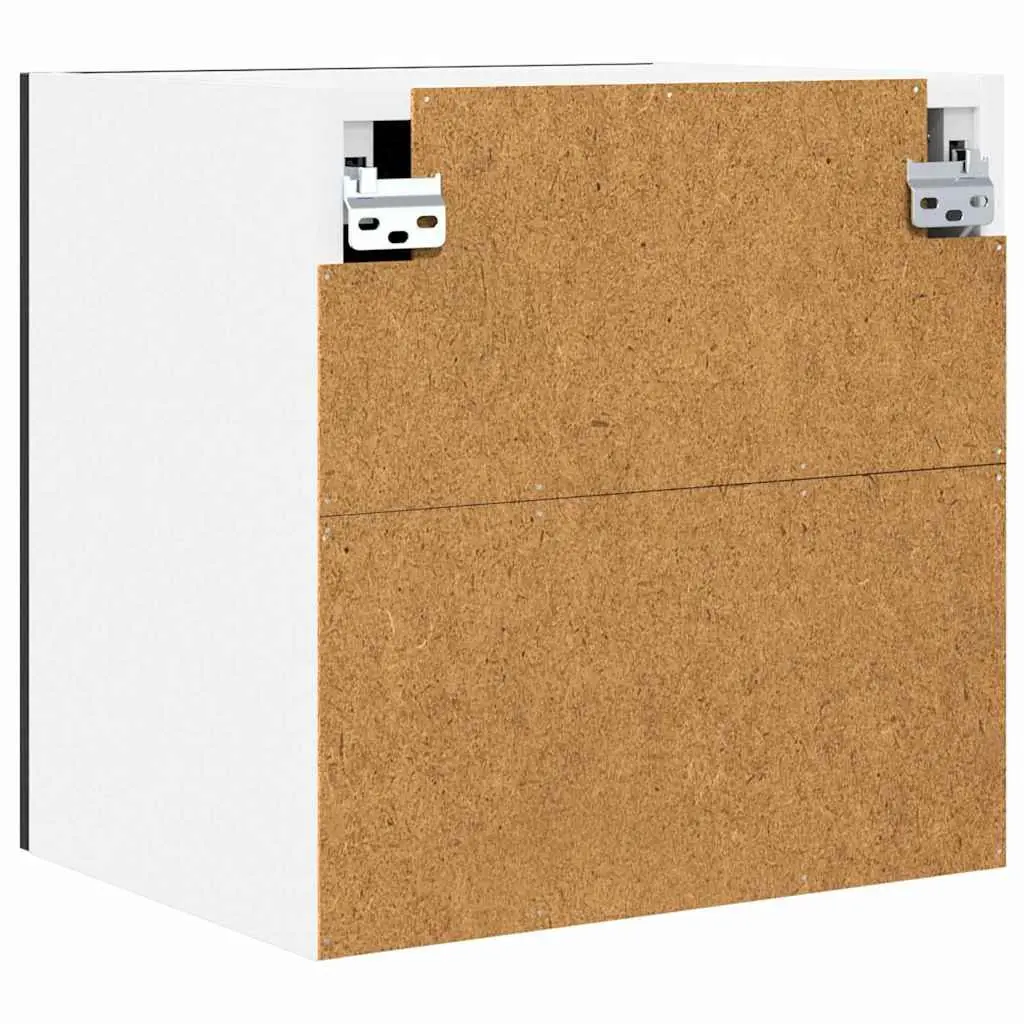 Hanging Kitchen Cabinet Modern Space Saving 40x31x40cm Black Oak White