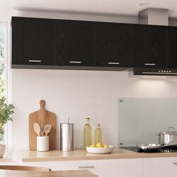 Black Oak Engineered Wood Hanging Kitchen Cabinet 80 x 31 x 40 cm