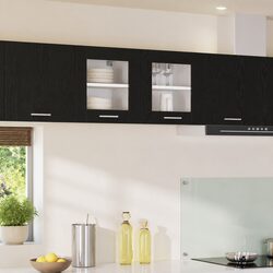 Hanging Kitchen Cabinet 40x31x40cm in Black Oak Finish