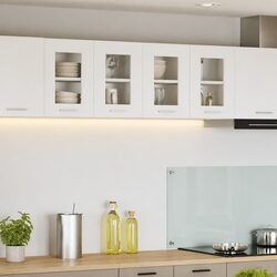 Hanging Kitchen Cabinet with Door in White Finish