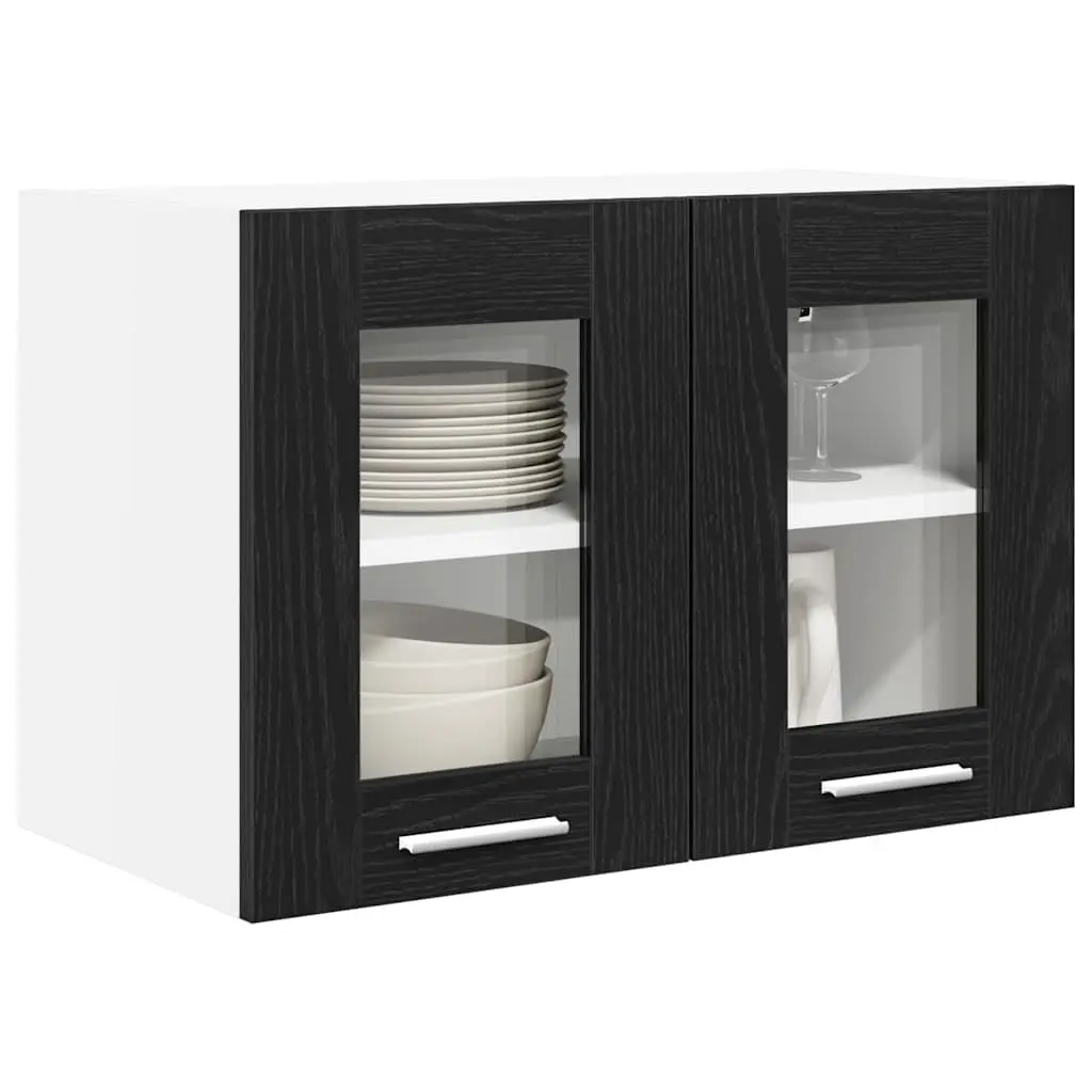 Hanging Kitchen Cabinet Space-saving Storage 60x31x40cm Black Oak