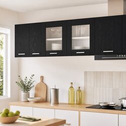 Wall-Mounted Kitchen Cabinet with Engineered Wood Construction