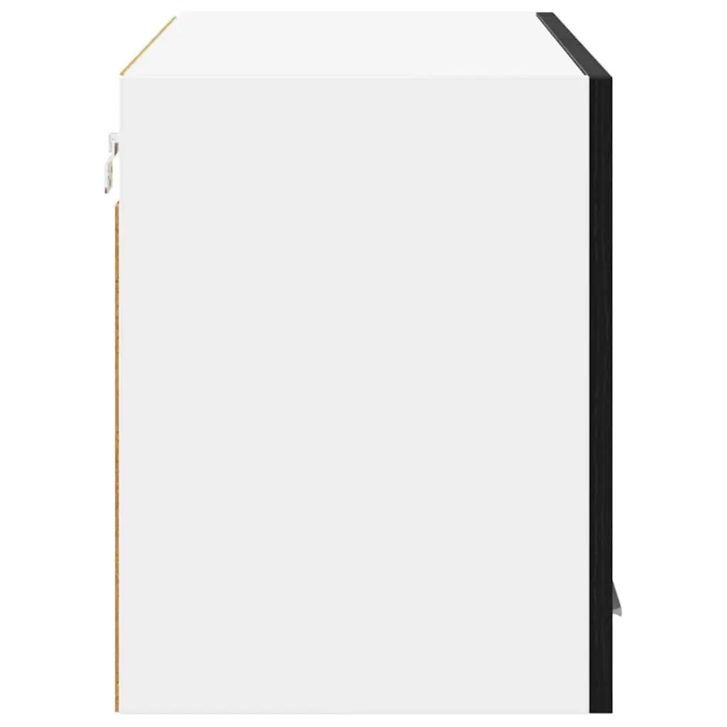 Hanging Kitchen Cabinet Wall Mount Storage 80x31x40cm Black Oak White