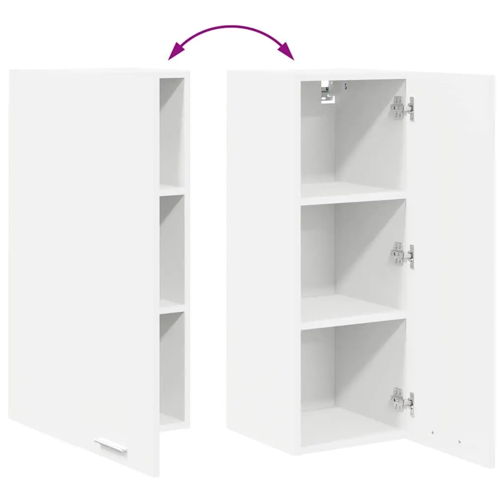 Hanging Kitchen Cabinet Space-Saving Storage 30 x 31 x 80 cm White